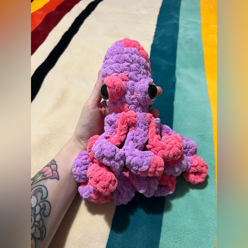 Plush Crocheted Octopus π - Picture 4 of 13